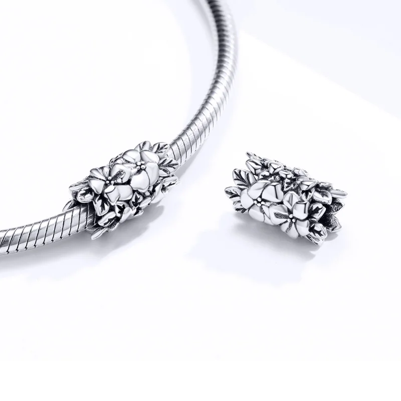 (Bild für) Silberner Sommerblumen-Charm im Pandora-Stil - SCC1488 - Ansicht 4