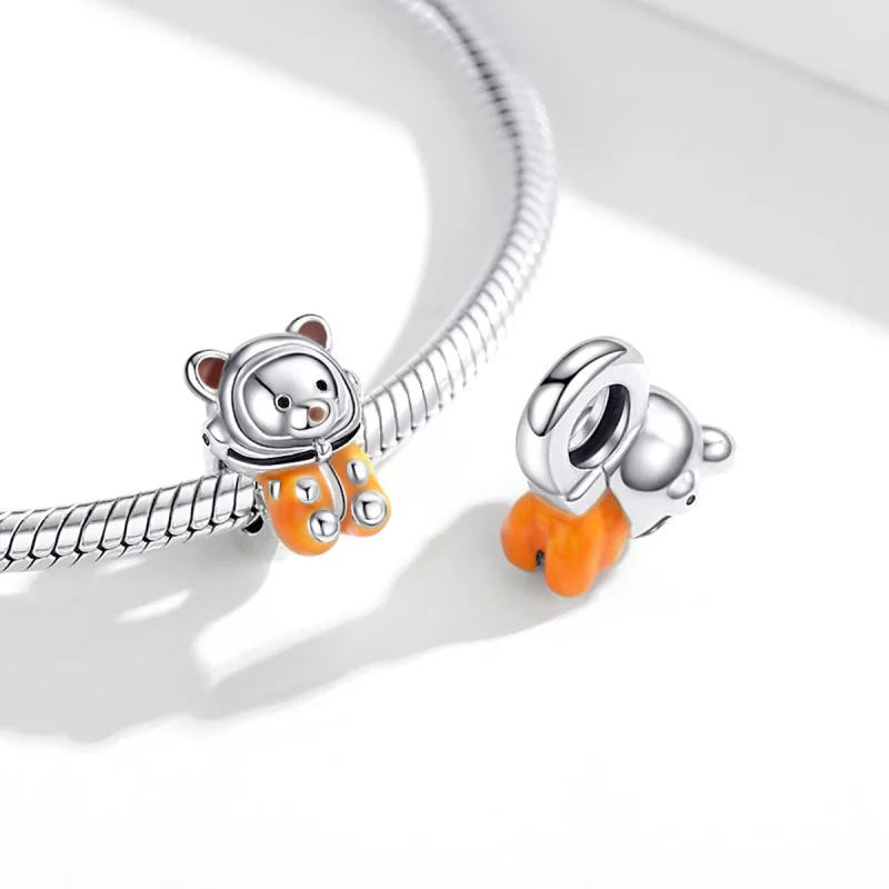 (Bild für) Silberner Space Bear-Charm im Pandora-Stil - SCC1693 - Ansicht 4