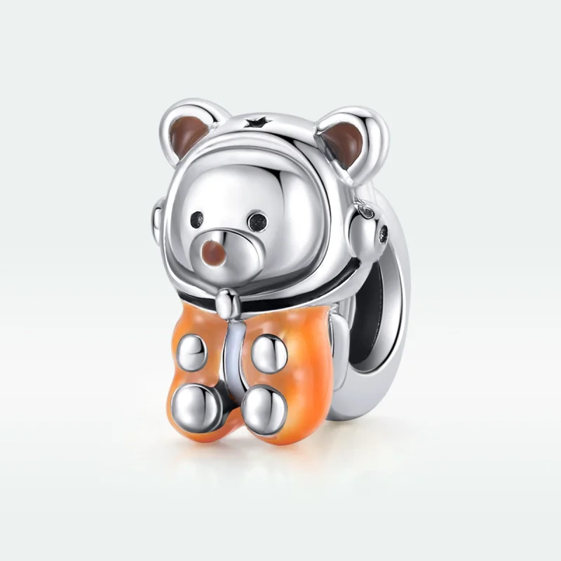 (Bild für) Silberner Space Bear-Charm im Pandora-Stil - SCC1693 - Ansicht 5