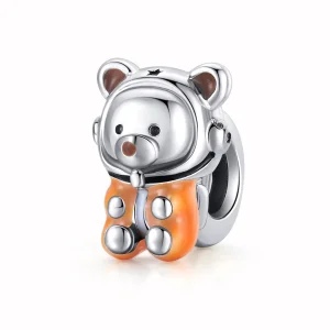 (Bild für) Silberner Space Bear-Charm im Pandora-Stil - SCC1693