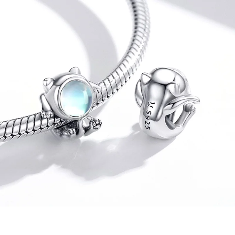 (Bild für) Silberner Space-Cat-Charm im Pandora-Stil - SCC1697 - Ansicht 4