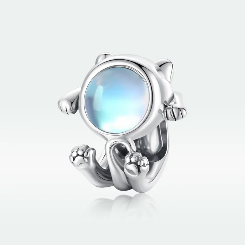 (Bild für) Silberner Space-Cat-Charm im Pandora-Stil - SCC1697 - Ansicht 5