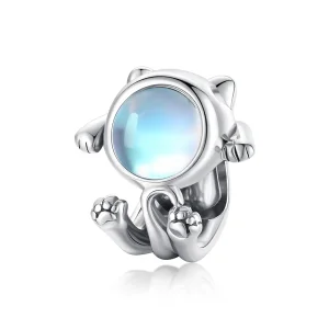 (Bild für) Silberner Space-Cat-Charm im Pandora-Stil - SCC1697