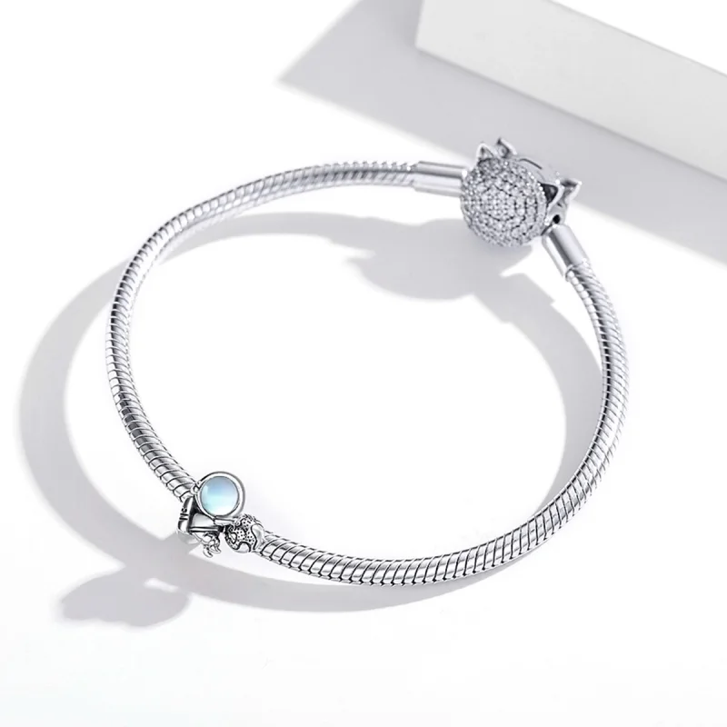 (Bild für) Silberner Space Walk-Charm im Pandora-Stil - SCC1694 - Ansicht 3