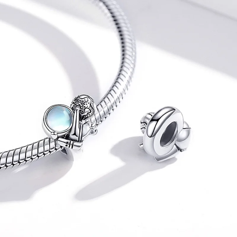 (Bild für) Silberner Space Walk-Charm im Pandora-Stil - SCC1694 - Ansicht 4