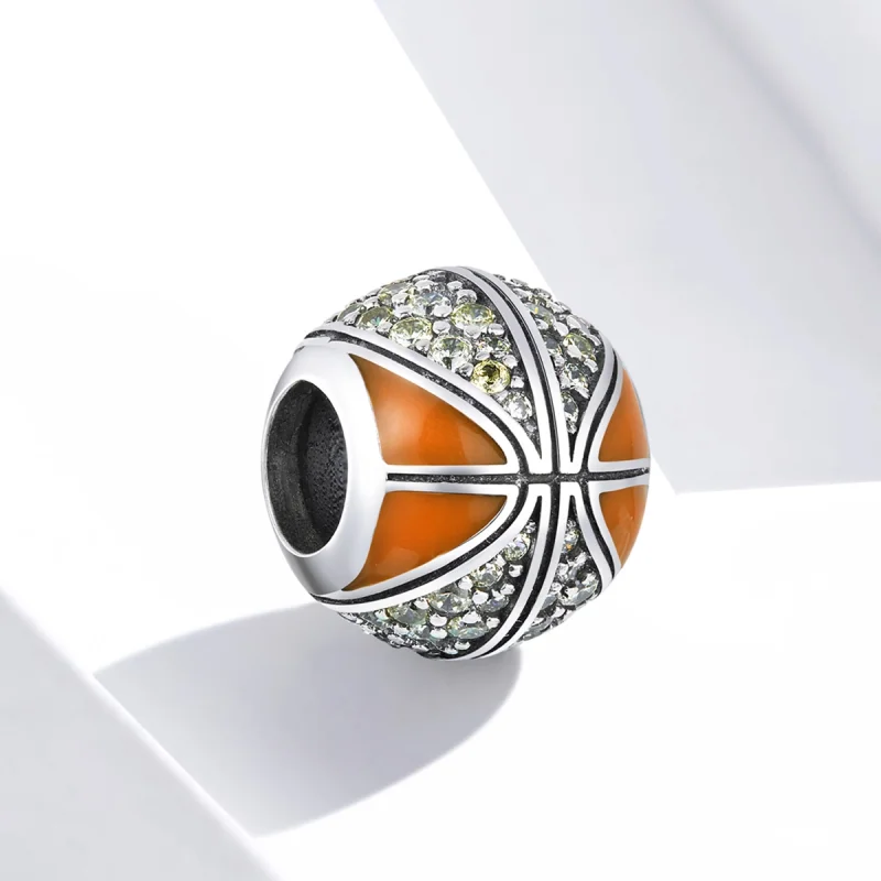 (Bild für) Silberner „Spirit of Basketball“-Charm im Pandora-Stil - SCC1506 - Ansicht 2