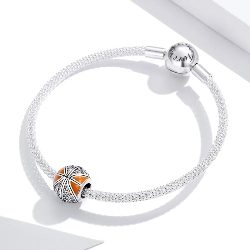 (Bild für) Silberner „Spirit of Basketball“-Charm im Pandora-Stil - SCC1506 - Ansicht 4