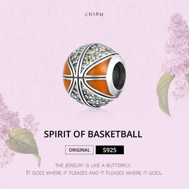 (Bild für) Silberner „Spirit of Basketball“-Charm im Pandora-Stil - SCC1506 - Ansicht 6