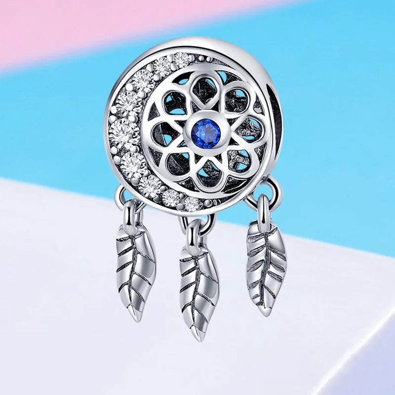 (Bild für) Silberner spiritueller Traumfänger-Charm im Pandora-Stil - SCC718 - Ansicht 4