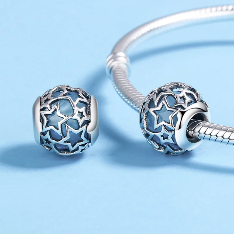 (Bild für) Silberner Stern-Charm im Pandora-Stil - SCC411 - Ansicht 5
