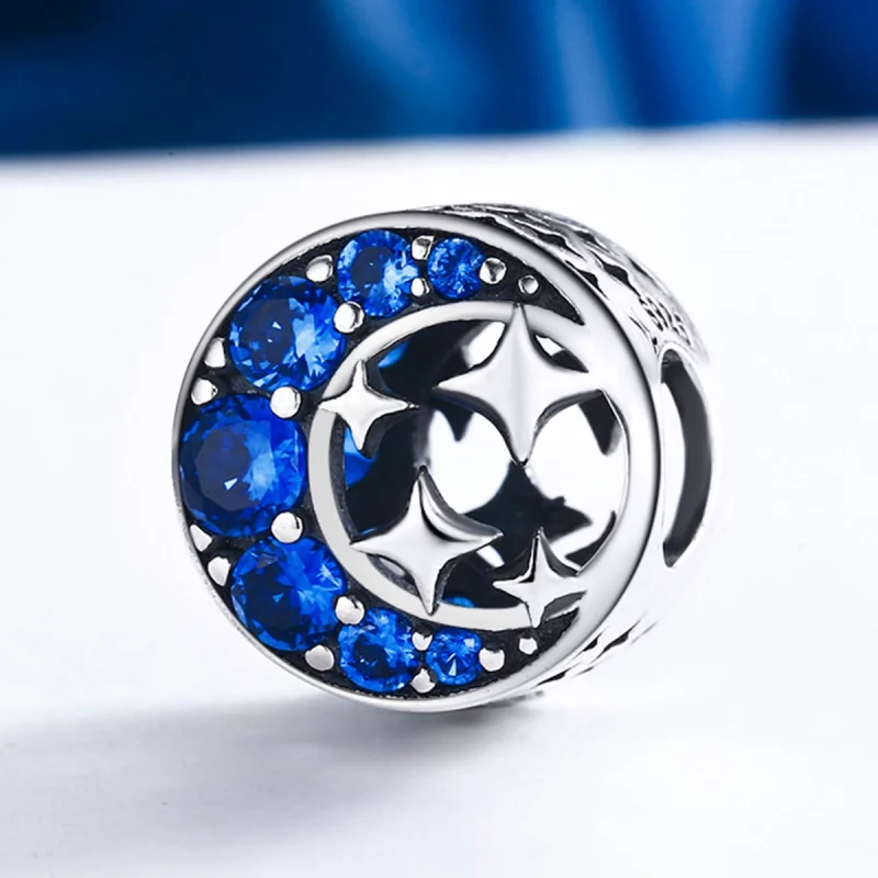 (Bild für) Silberner Stern-Mond-Mythos-Charm im Pandora-Stil - SCC184 - Ansicht 3