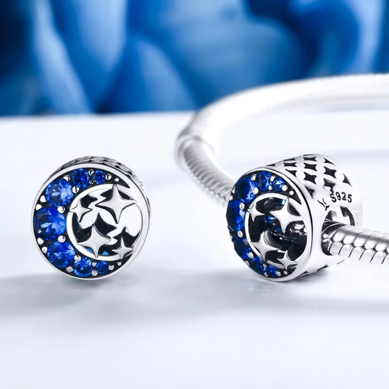 (Bild für) Silberner Stern-Mond-Mythos-Charm im Pandora-Stil - SCC184 - Ansicht 5