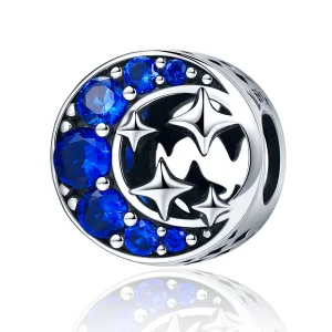 (Bild für) Silberner Stern-Mond-Mythos-Charm im Pandora-Stil - SCC184