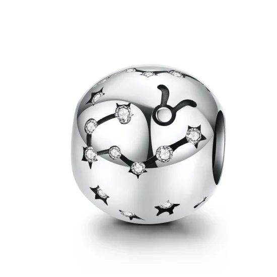 (Bild für) Silberner Stier-Charm im Pandora-Stil - SCC1218-2