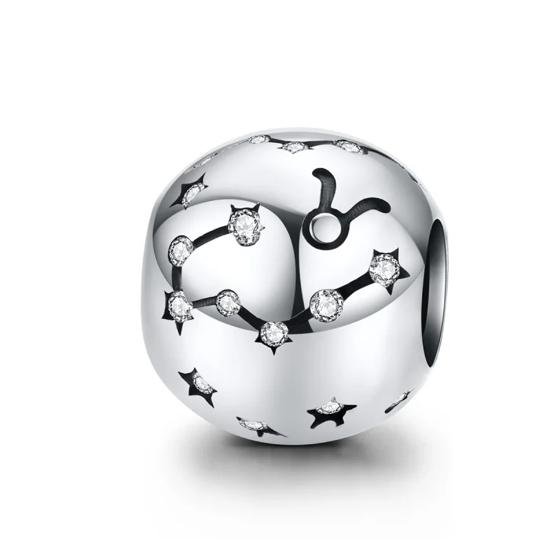 (Bild für) Silberner Stier-Charm im Pandora-Stil - SCC1218-2