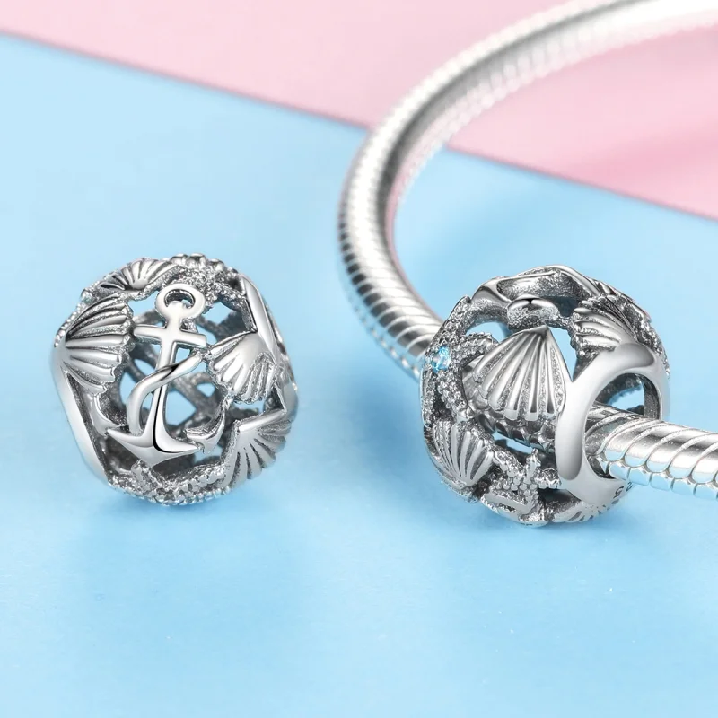 (Bild für) Silberner Strand-Charm im Pandora-Stil - SCC995 - Ansicht 3
