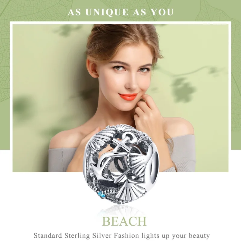 (Bild für) Silberner Strand-Charm im Pandora-Stil - SCC995 - Ansicht 6