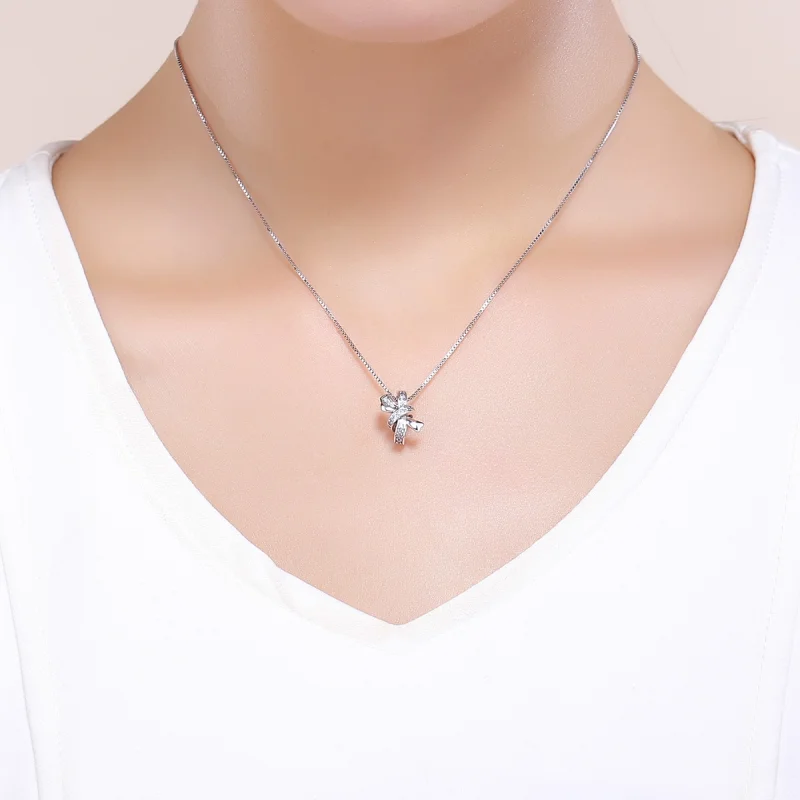 (Bild für) Silberner „Sweet Bow“-Charm im Pandora-Stil - SCC773 - Ansicht 5