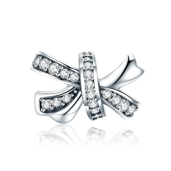 (Bild für) Silberner „Sweet Bow“-Charm im Pandora-Stil - SCC773