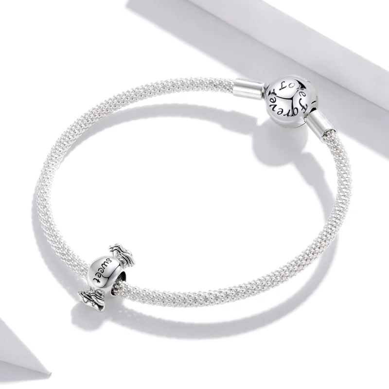(Bild für) Silberner „Sweet Candy“-Charm im Pandora-Stil - BSC353 - Ansicht 3