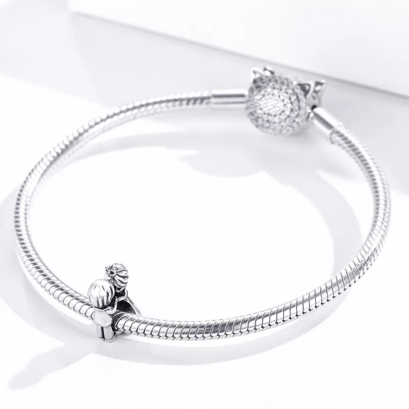 (Bild für) Silberner Tanz-Charm für Jungen und Mädchen im Pandora-Stil - SCC1565 - Ansicht 3