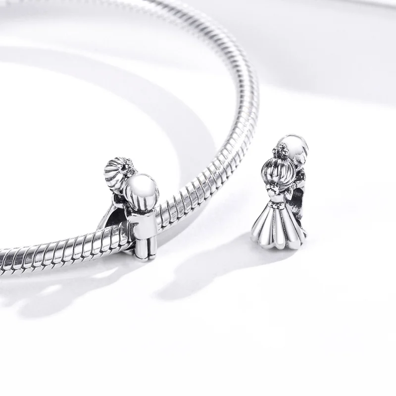 (Bild für) Silberner Tanz-Charm für Jungen und Mädchen im Pandora-Stil - SCC1565 - Ansicht 4