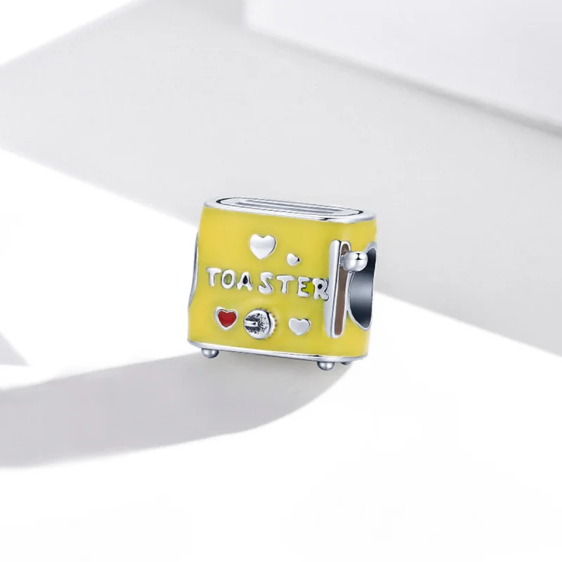 (Bild für) Silberner Toaster-Charm im Pandora-Stil - SCC1863 - Ansicht 2