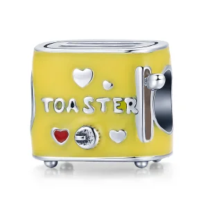 (Bild für) Silberner Toaster-Charm im Pandora-Stil - SCC1863