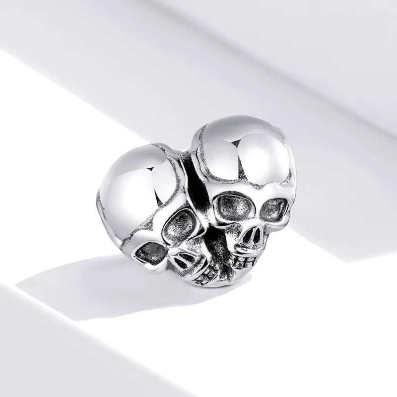 (Bild für) Silberner Totenkopf-Charm im Pandora-Stil - SCC1519 - Ansicht 2