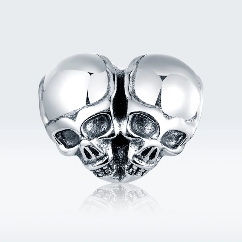 (Bild für) Silberner Totenkopf-Charm im Pandora-Stil - SCC1519 - Ansicht 5