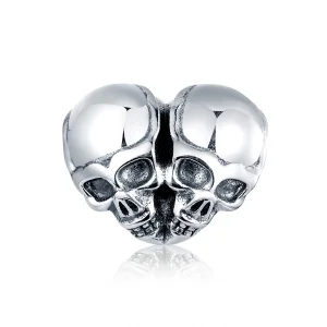 (Bild für) Silberner Totenkopf-Charm im Pandora-Stil - SCC1519
