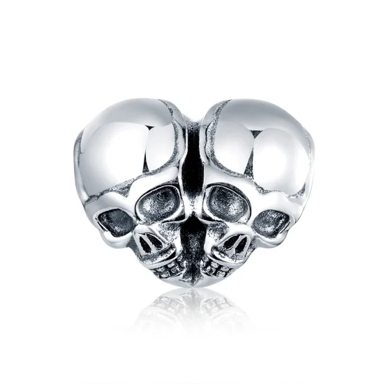 (Bild für) Silberner Totenkopf-Charm im Pandora-Stil - SCC1519