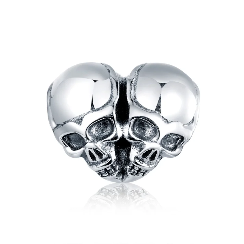 (Bild für) Silberner Totenkopf-Charm im Pandora-Stil - SCC1519