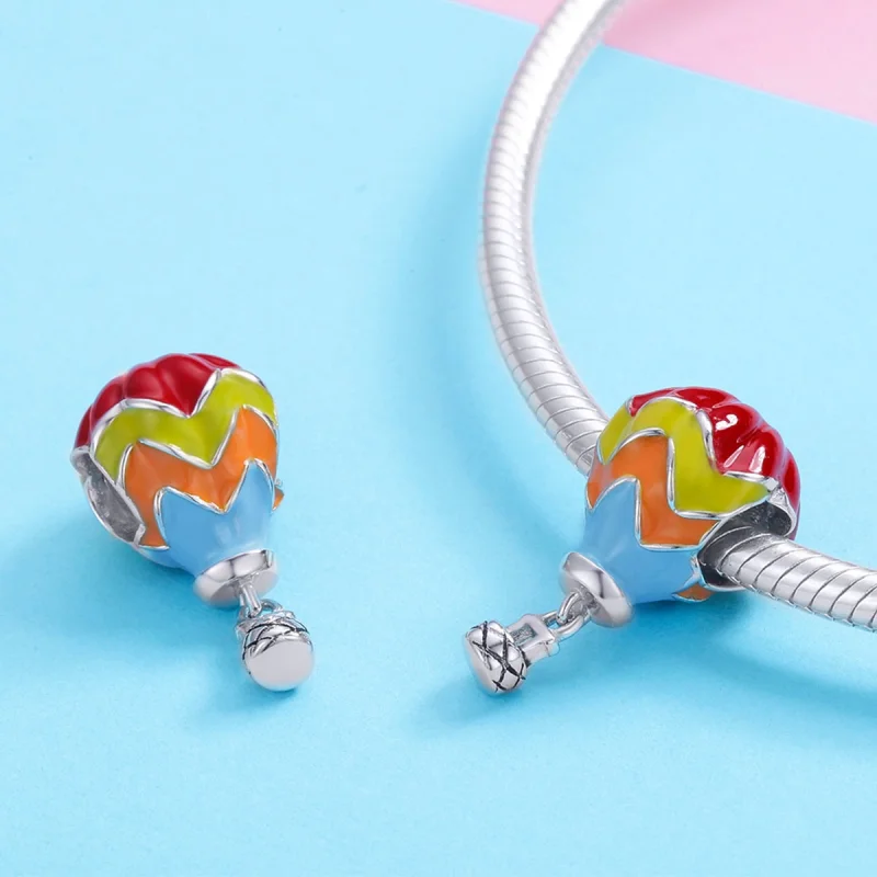 (Bild für) Silberner türkischer Heißluftballon-Charm im Pandora-Stil - SCC867 - Ansicht 3