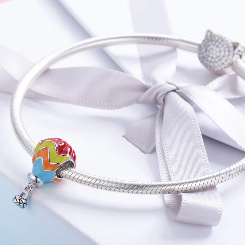 (Bild für) Silberner türkischer Heißluftballon-Charm im Pandora-Stil - SCC867 - Ansicht 4