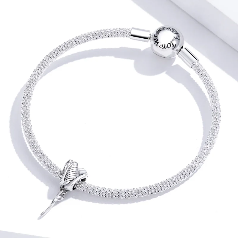 (Bild für) Silberner Tulpen-Charm im Pandora-Stil - SCC1514 - Ansicht 3