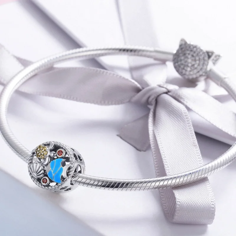 (Bild für) Silberner Unterwasserwelt-Charm im Pandora-Stil - SCC683 - Ansicht 4
