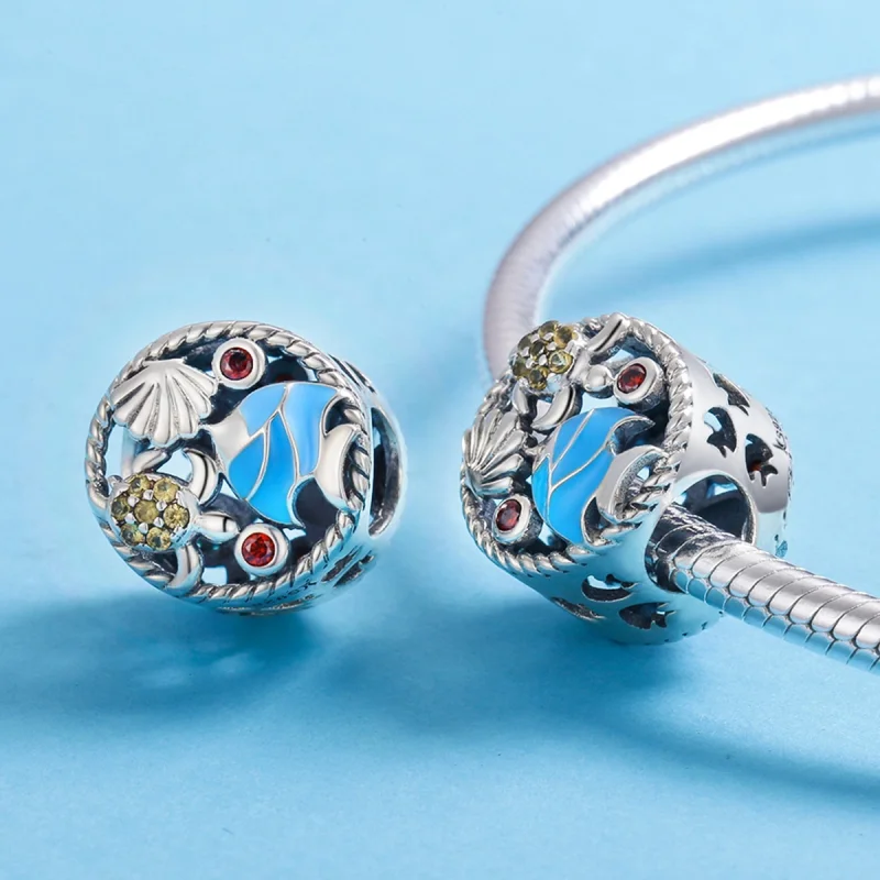 (Bild für) Silberner Unterwasserwelt-Charm im Pandora-Stil - SCC683 - Ansicht 5