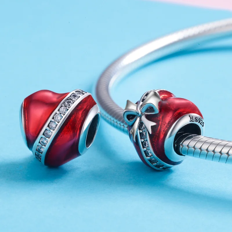 (Bild für) Silberner Valentinstag-Liebesgeschenk-Charm im Pandora-Stil - SCC741 - Ansicht 4
