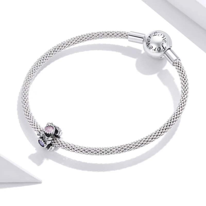 (Bild für) Silberner „Victoria's Heartbeat“-Charm im Pandora-Stil - SCC1784 - Ansicht 3