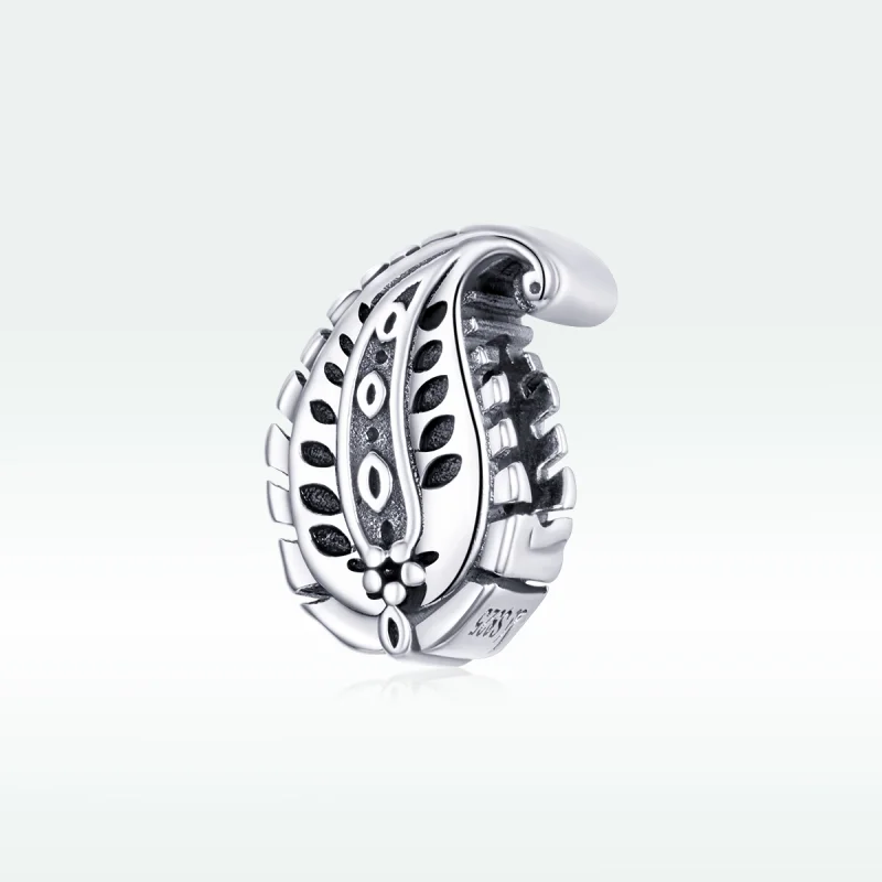 (Bild für) Silberner Vintage-Blätter-Charm im Pandora-Stil - SCC1824 - Ansicht 5