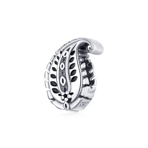 (Bild für) Silberner Vintage-Blätter-Charm im Pandora-Stil - SCC1824