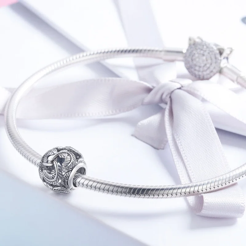 (Bild für) Silberner Vintage-Flügel-Charm im Pandora-Stil - SCC810 - Ansicht 4