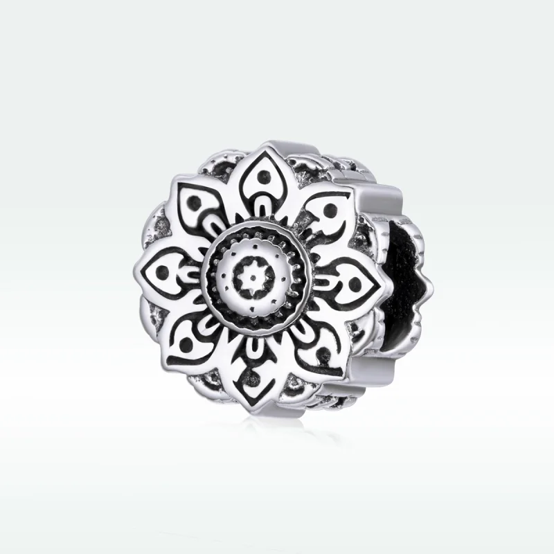 (Bild für) Silberner Vintage-Lotus-Charm im Pandora-Stil - SCC1823 - Ansicht 5