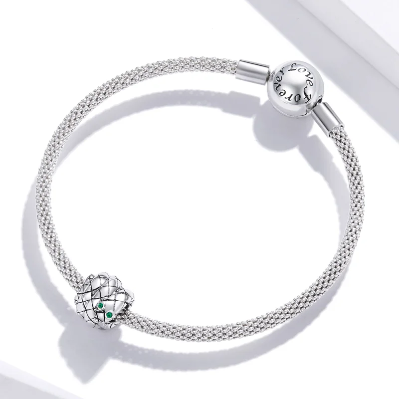 (Bild für) Silberner Vintage-Schlangen-Charm im Pandora-Stil - SCC1770 - Ansicht 3