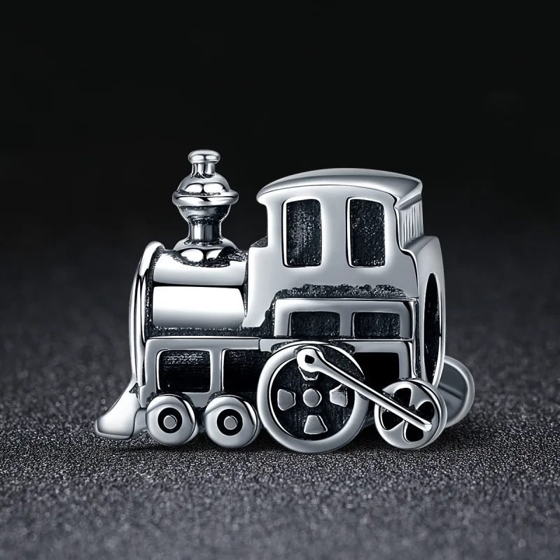 (Bild für) Silberner Vintage-Zug-Charm im Pandora-Stil - SCC507 - Ansicht 2