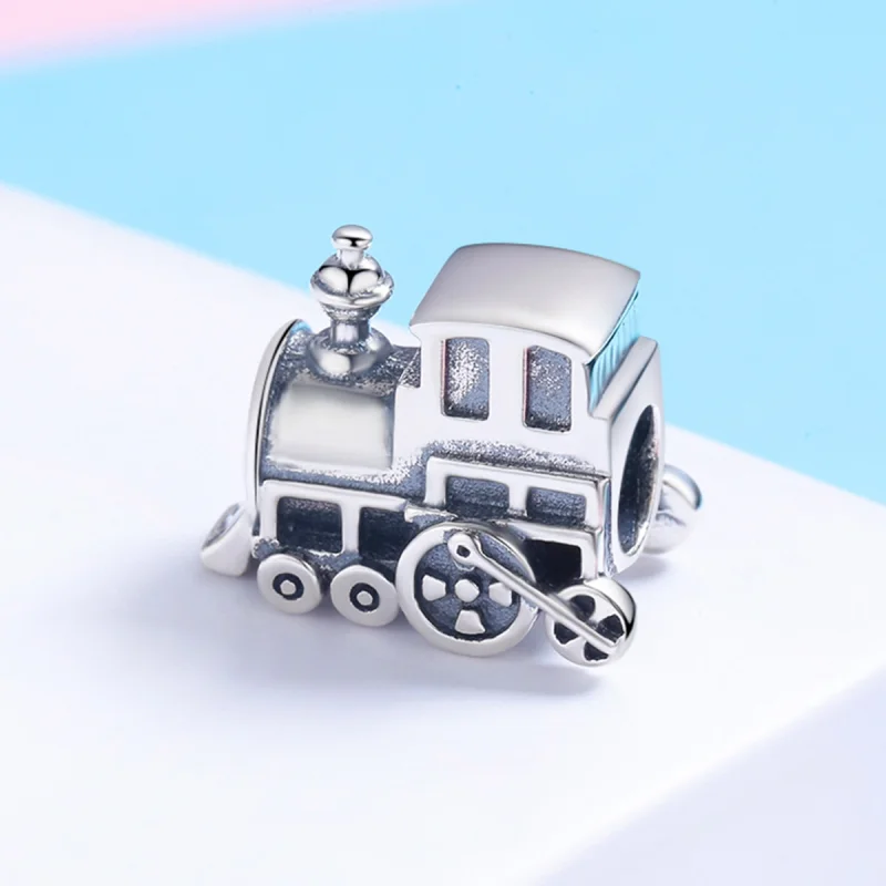 (Bild für) Silberner Vintage-Zug-Charm im Pandora-Stil - SCC507 - Ansicht 3