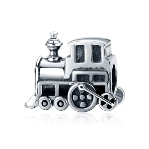 (Bild für) Silberner Vintage-Zug-Charm im Pandora-Stil - SCC507
