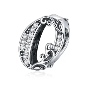 (Bild für) Silberner Zahl-0-Charm im Pandora-Stil - SCC1418-0