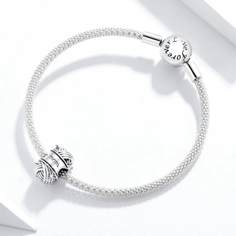 (Bild für) Silbernes Garnknäuel-Charm im Pandora-Stil - SCC1654 - Ansicht 3